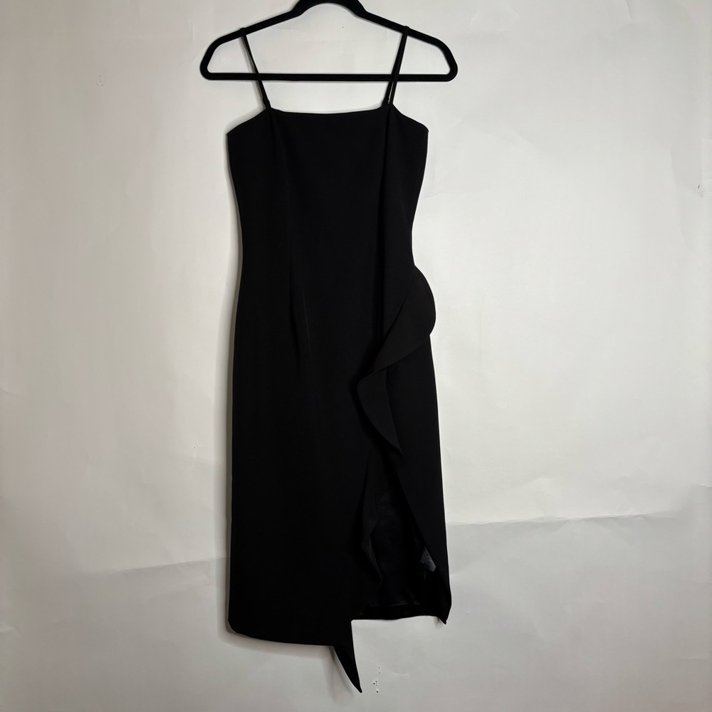 Bardot Carmelle Black Dress Ruffle size 4 - Picture 4 of 16